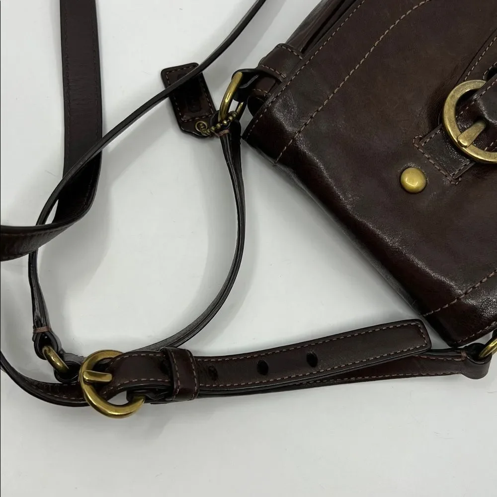 Coach Mini Garcia Crossbody or Shoulder Bag Y2K Dark Brown Leather - Picture 17 of 17